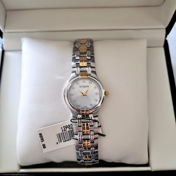 Wittnauer Women's 12P02 Swiss Diamond 2-Tone Watch - Picture 1 of 9